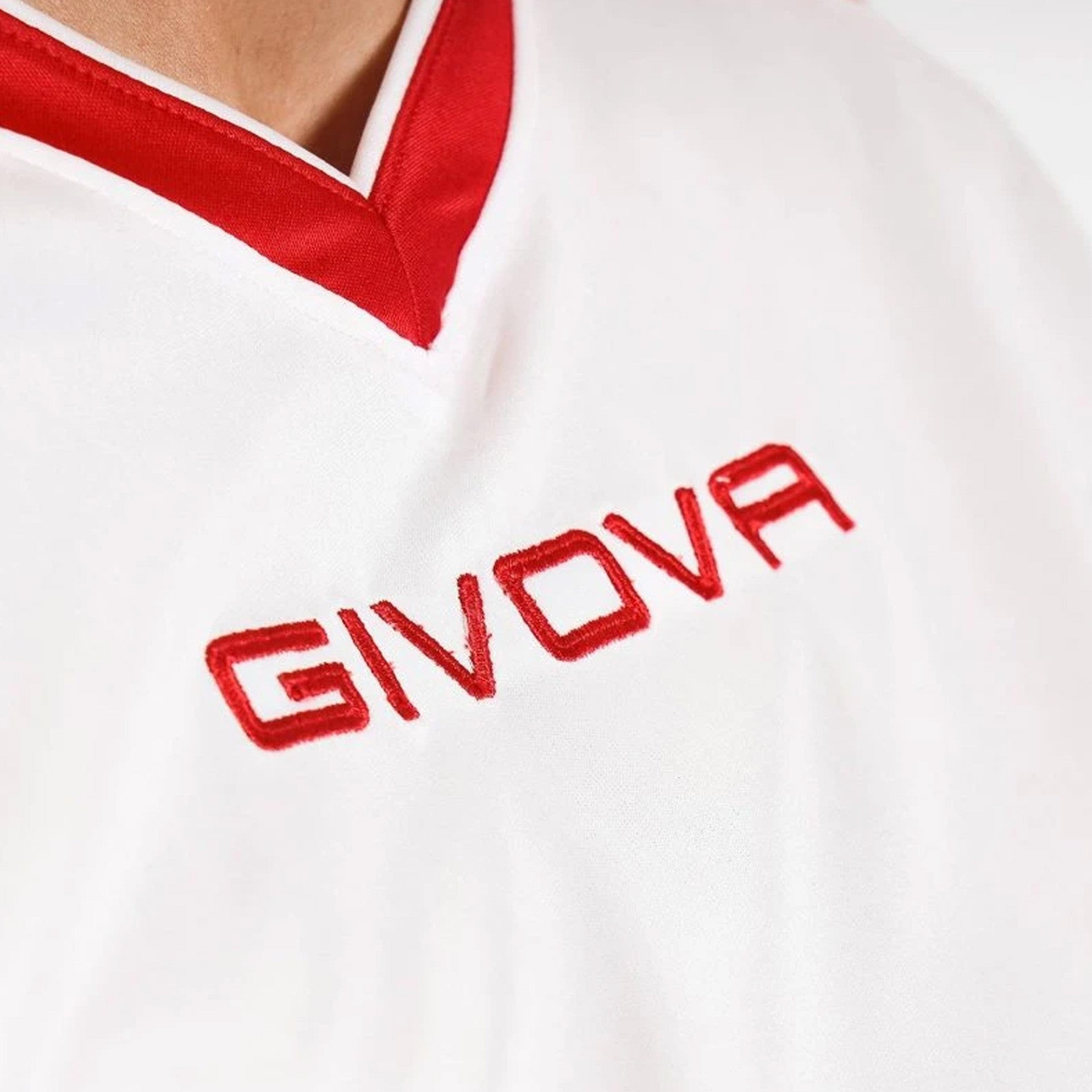 Camiseta Givova Revolution - Blanco/Rojo / Xxs