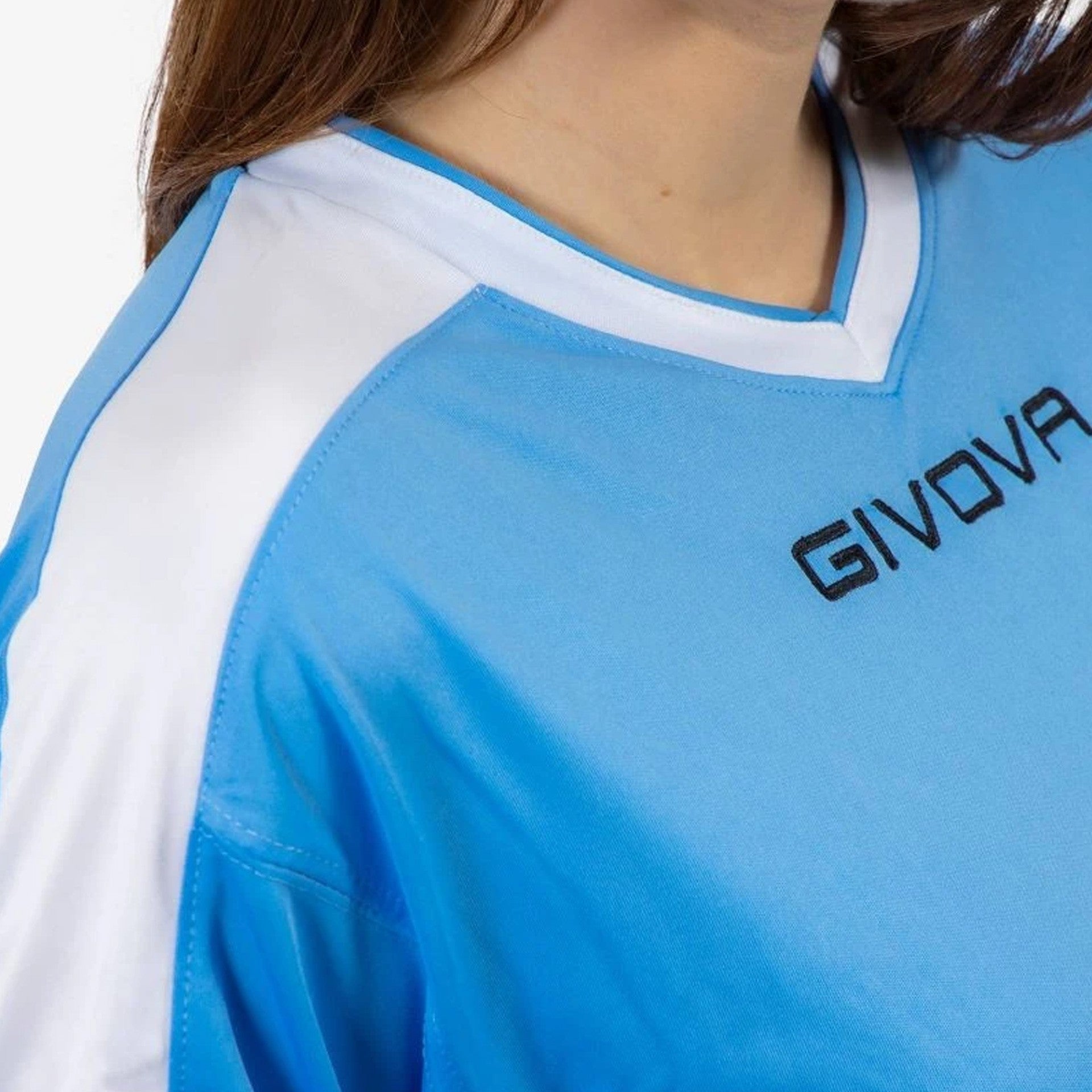 Camiseta Givova Revolution - Celeste/Blanco / Xxs