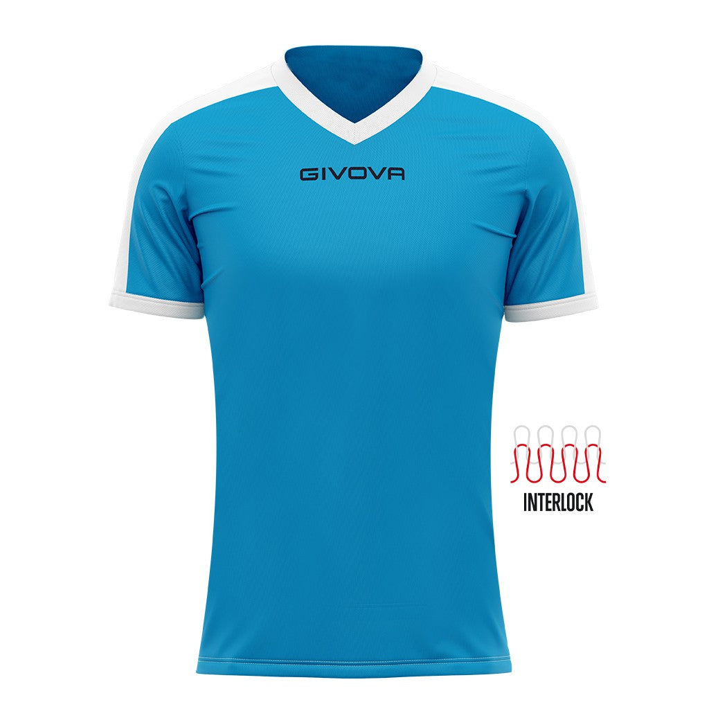 Camiseta Givova Revolution - Celeste/Blanco / Xxs