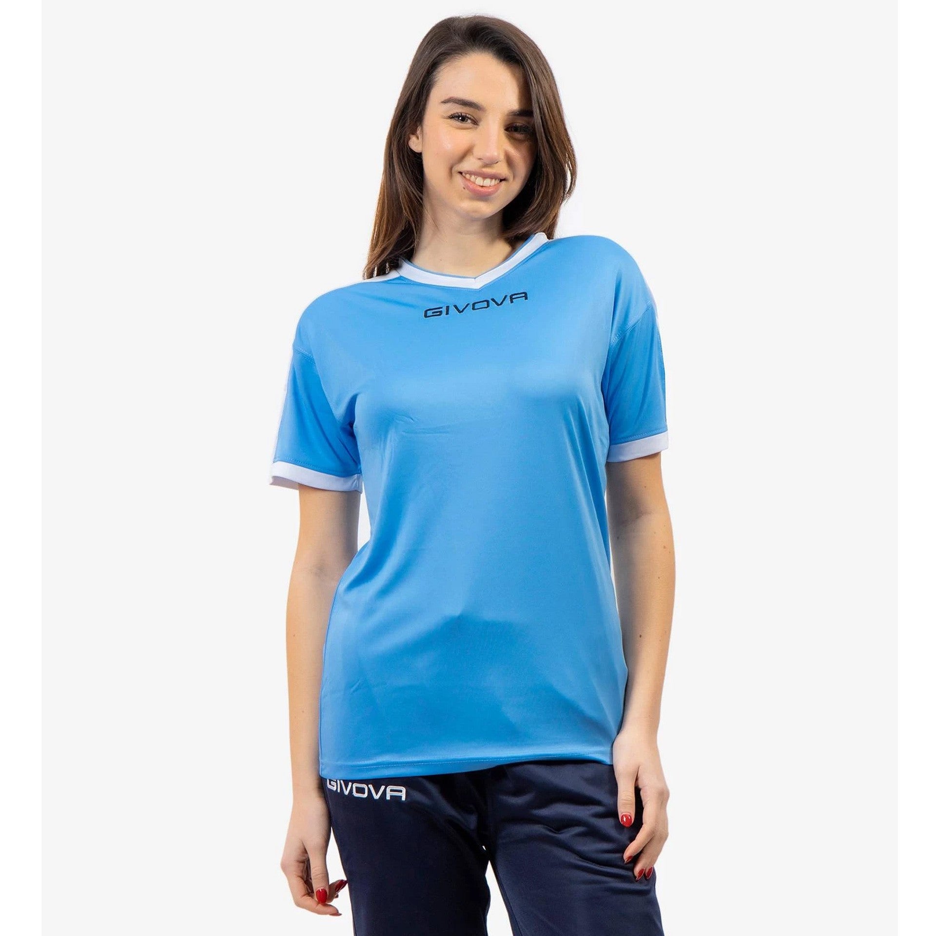 Camiseta Givova Revolution - Celeste/Blanco / Xxs