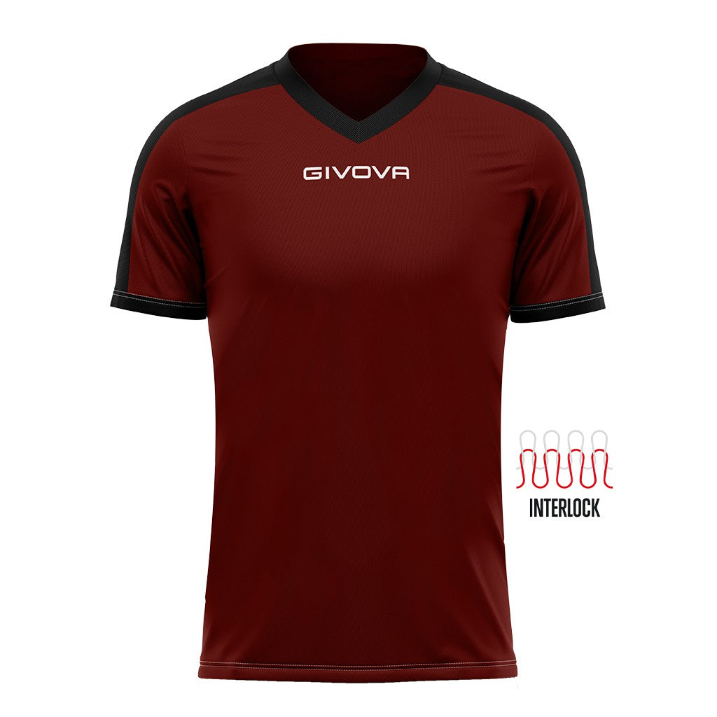 Camiseta Givova Revolution - Granate/Negro / Xxs