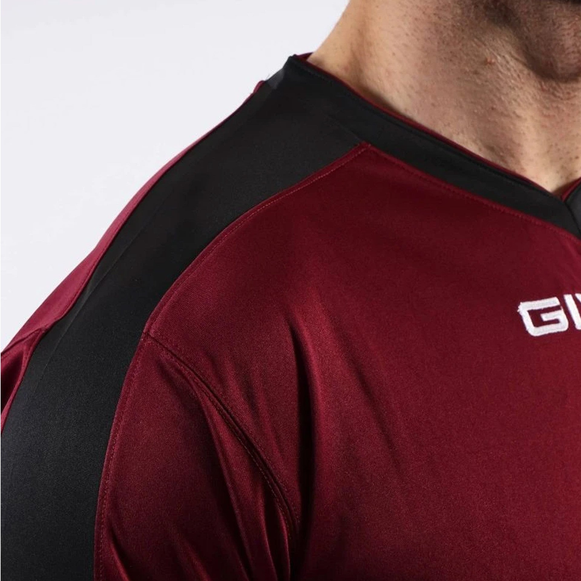 Camiseta Givova Revolution - Granate/Negro / Xxs