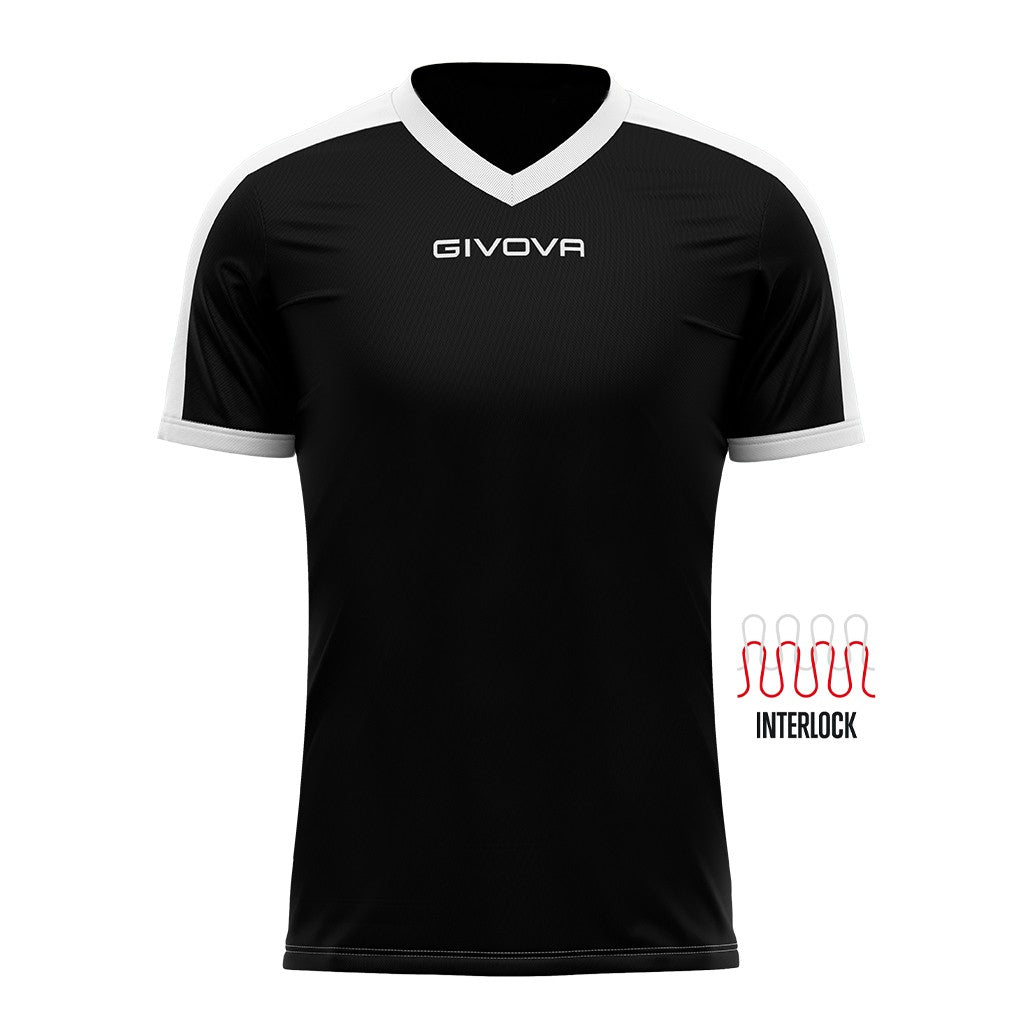 Camiseta Givova Revolution - Negro/Blanco / Xxs