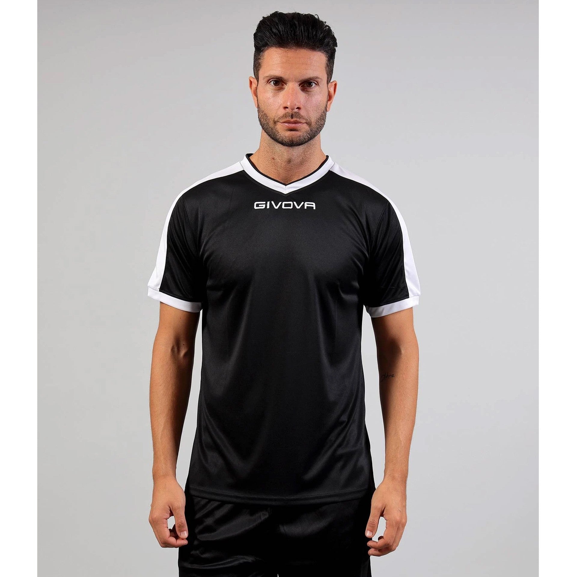 Camiseta Givova Revolution - Negro/Blanco / Xxs