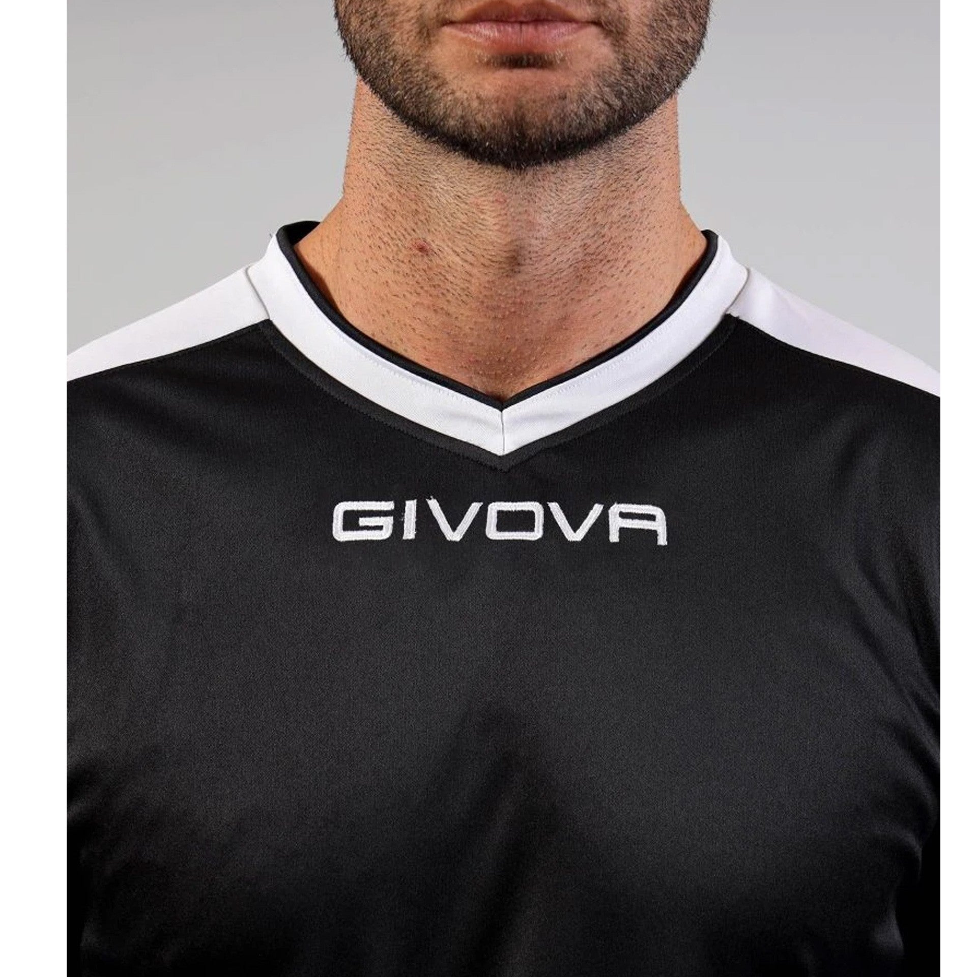 Camiseta Givova Revolution - Negro/Blanco / Xxs