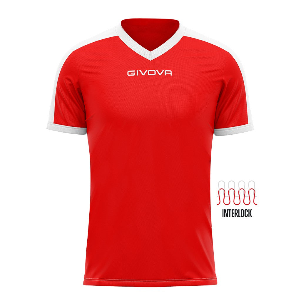 Camiseta Givova Revolution - Rojo/Blanco / Xxs
