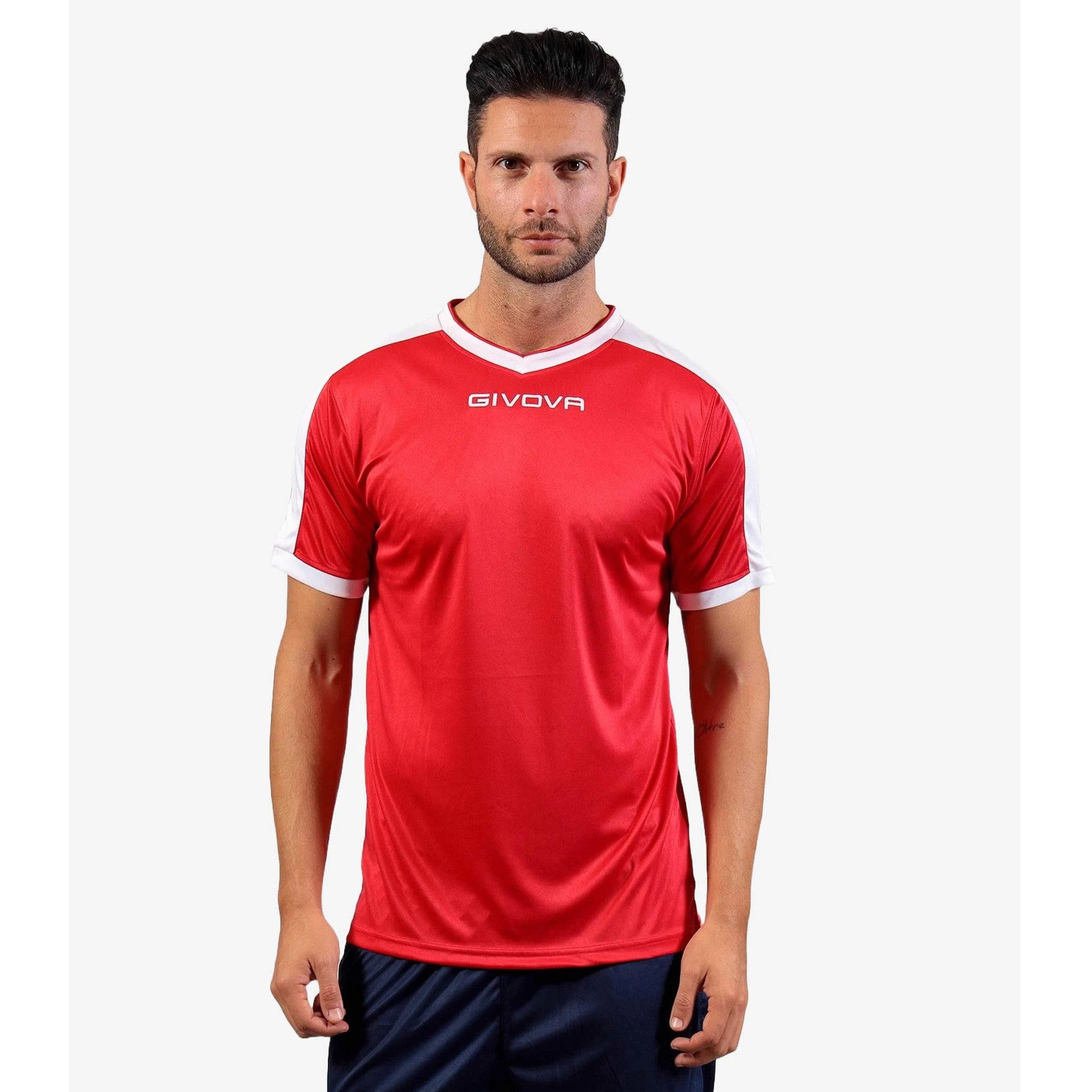 Camiseta Givova Revolution - Rojo/Blanco / Xxs