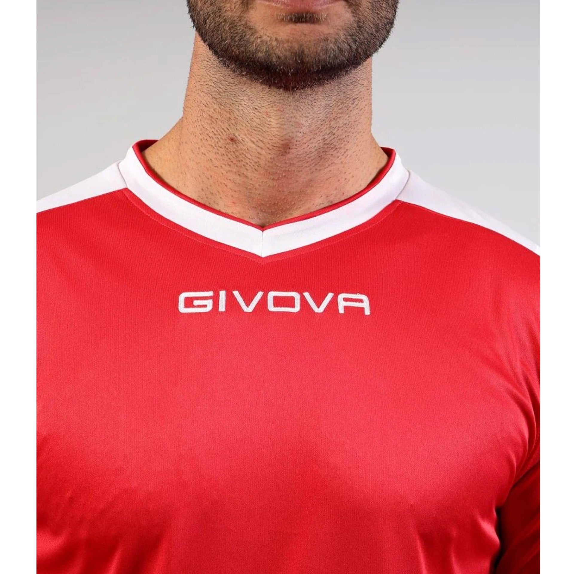Camiseta Givova Revolution - Rojo/Blanco / Xxs