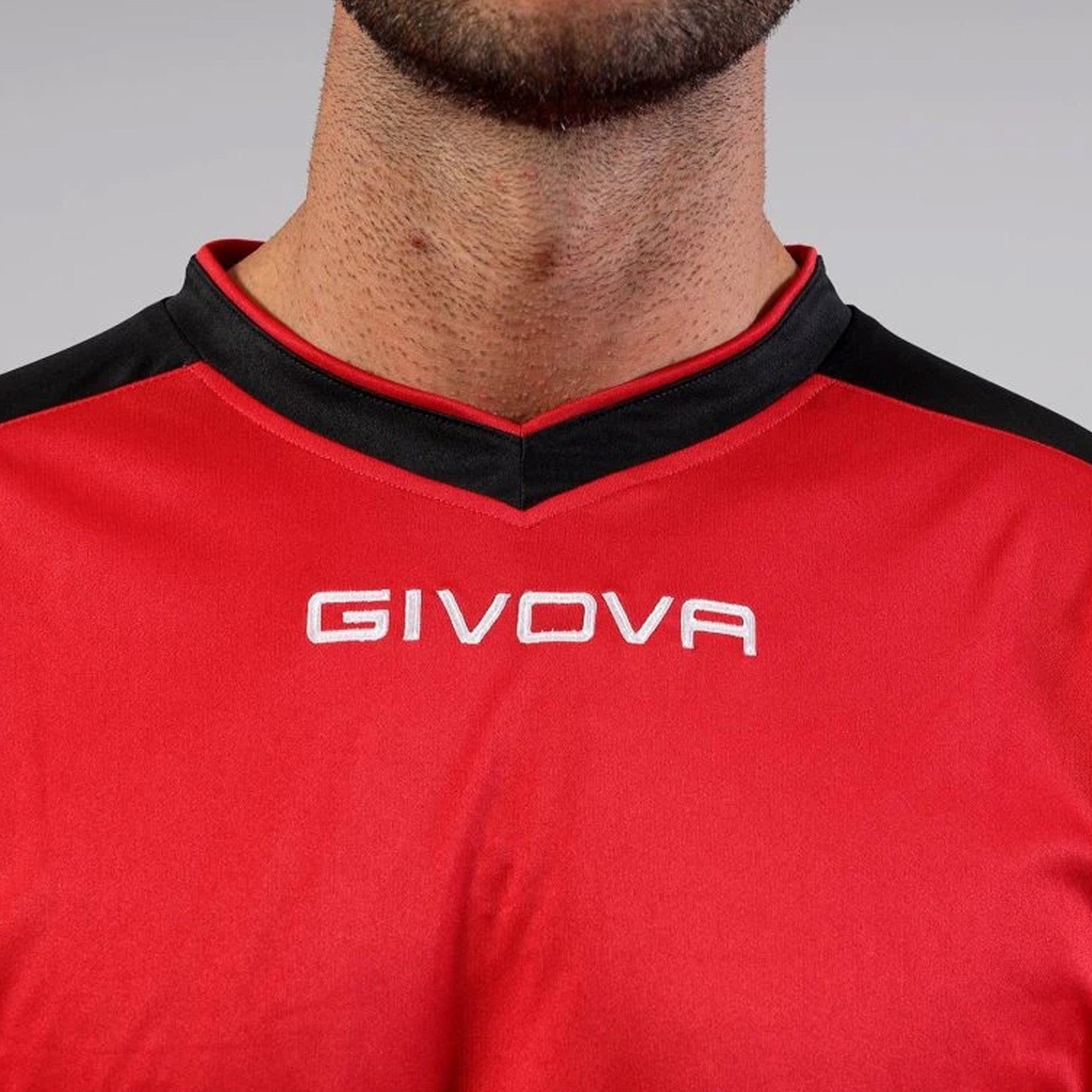 Camiseta Givova Revolution - Rojo/Negro / Xxs