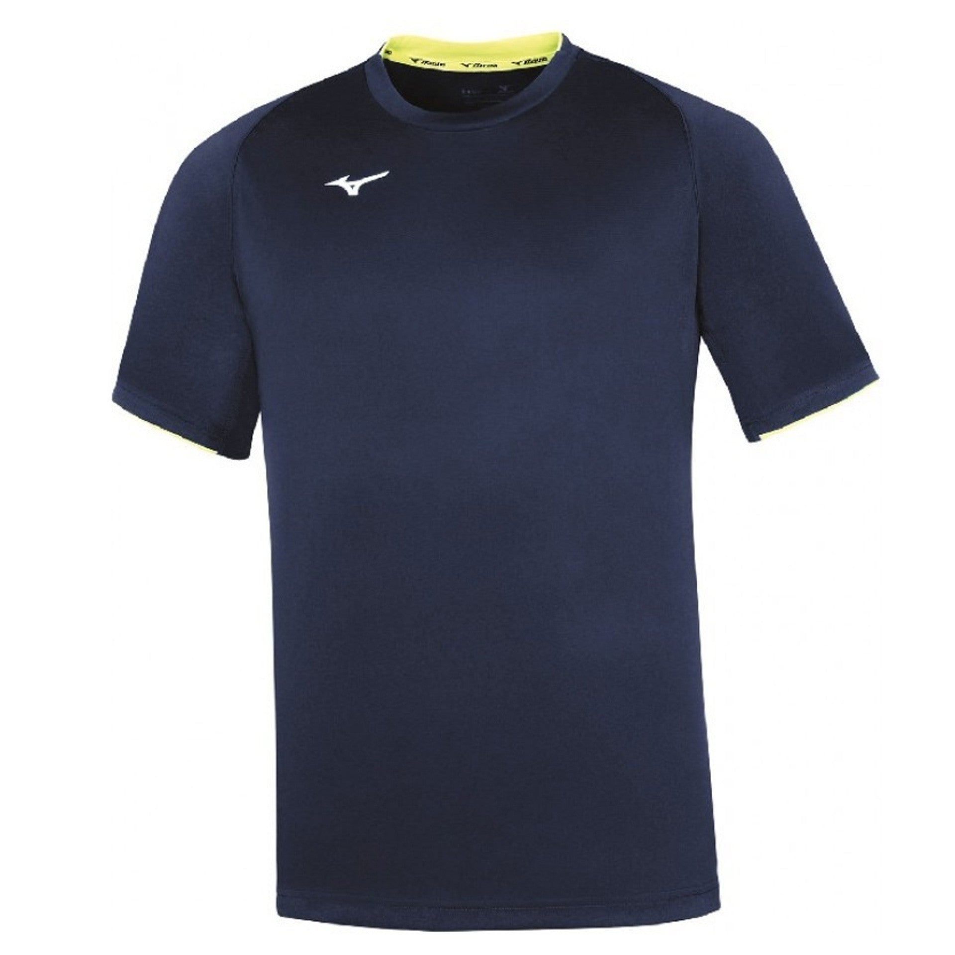Camiseta Mizuno Sleeve Junior - Marino/Amarillo Flúor / S