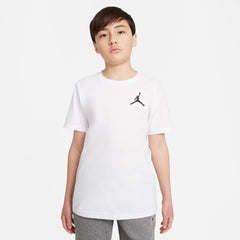 Camiseta Nike Jordan Con Jumpman Bordado - Blanco / 10 Años