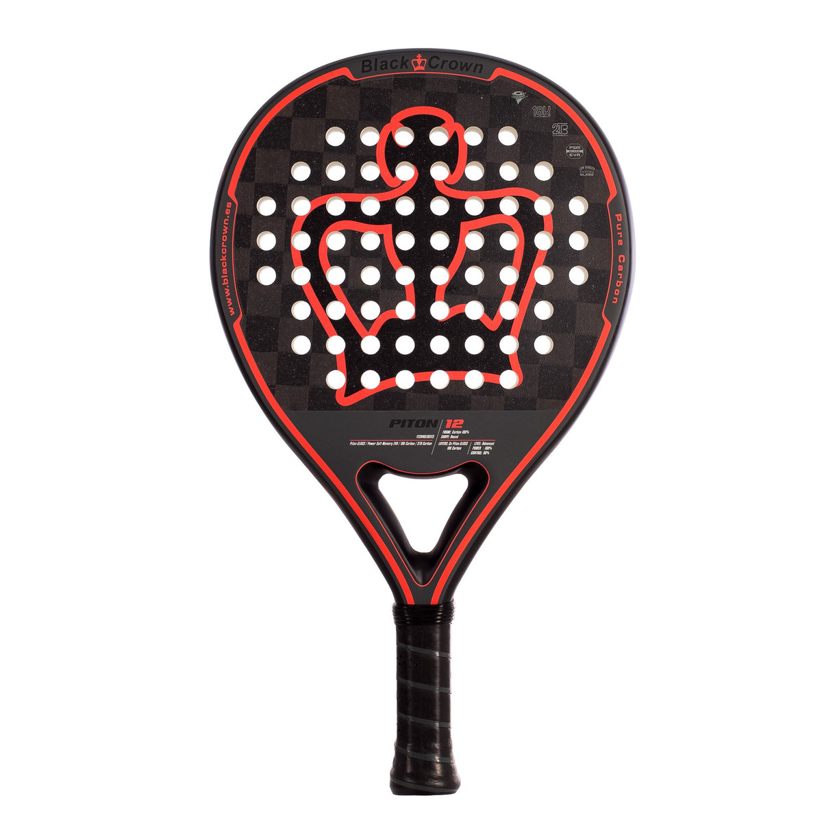 Pala De Pádel Black Crown Piton 12