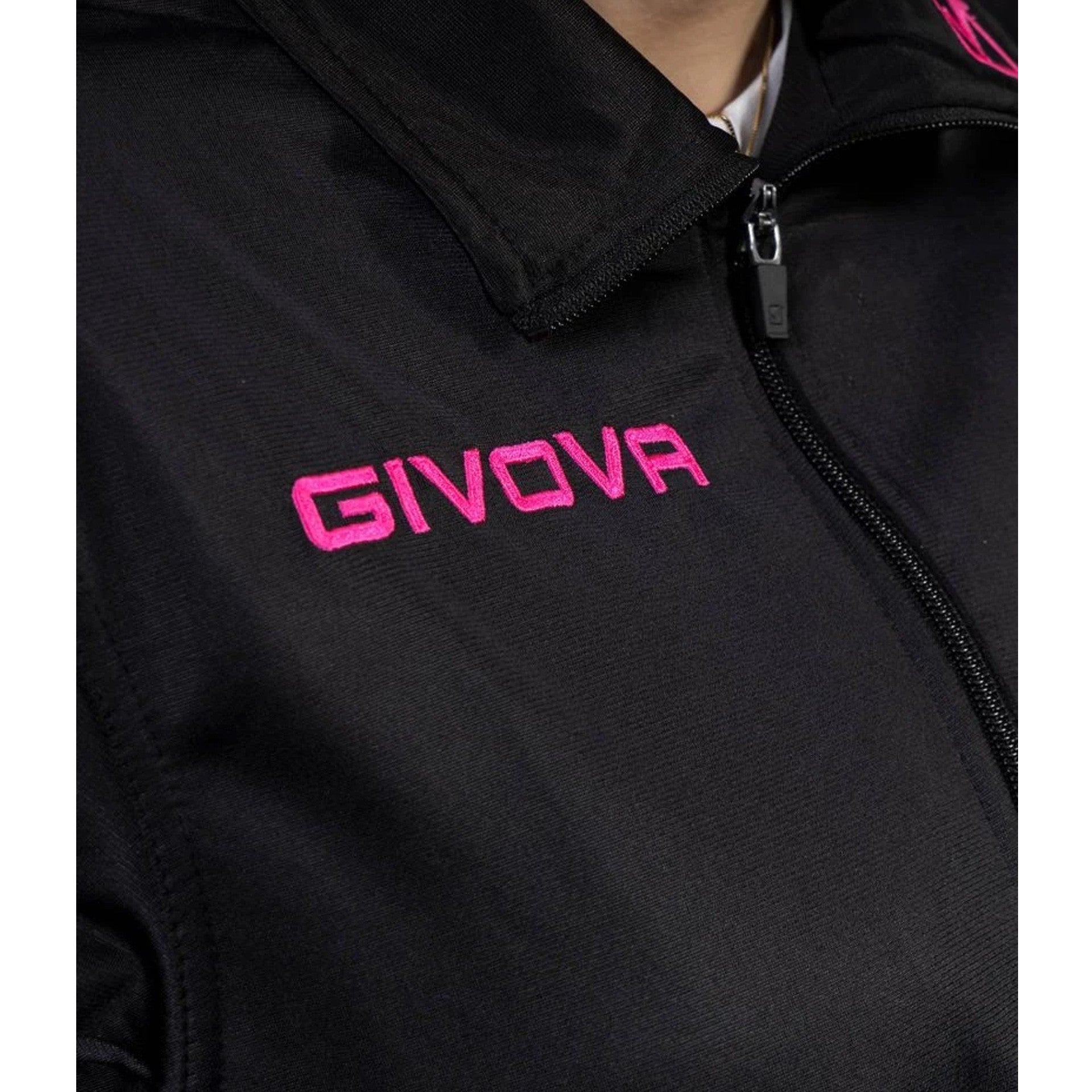 Chándal Givova Tuta Revolution Fluor - Negro/Fucsia / Xs