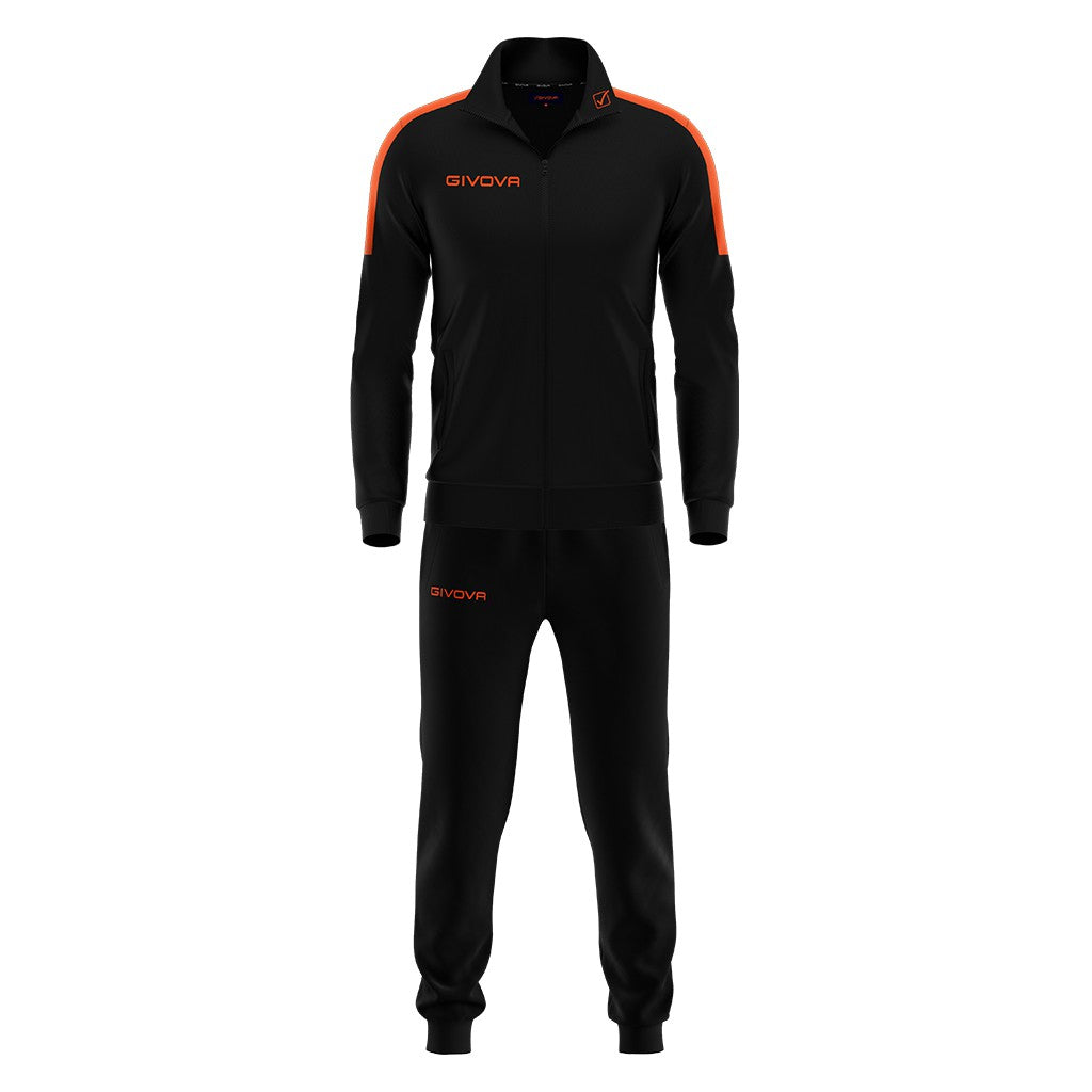 Chándal Givova Tuta Revolution Fluor - Negro/Naranja Flúor / Xs