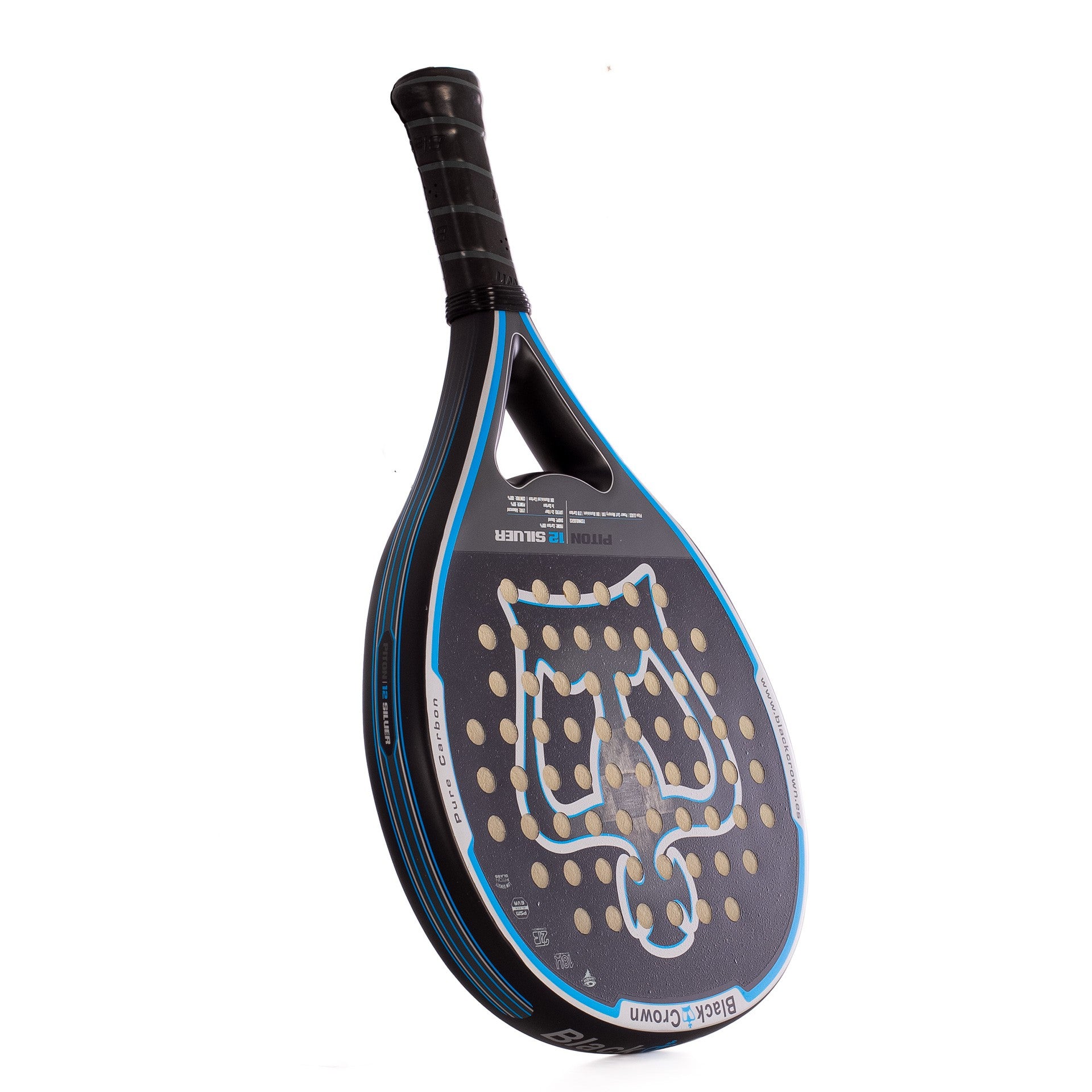 Pala De Pádel Black Crown Piton 12 Silver