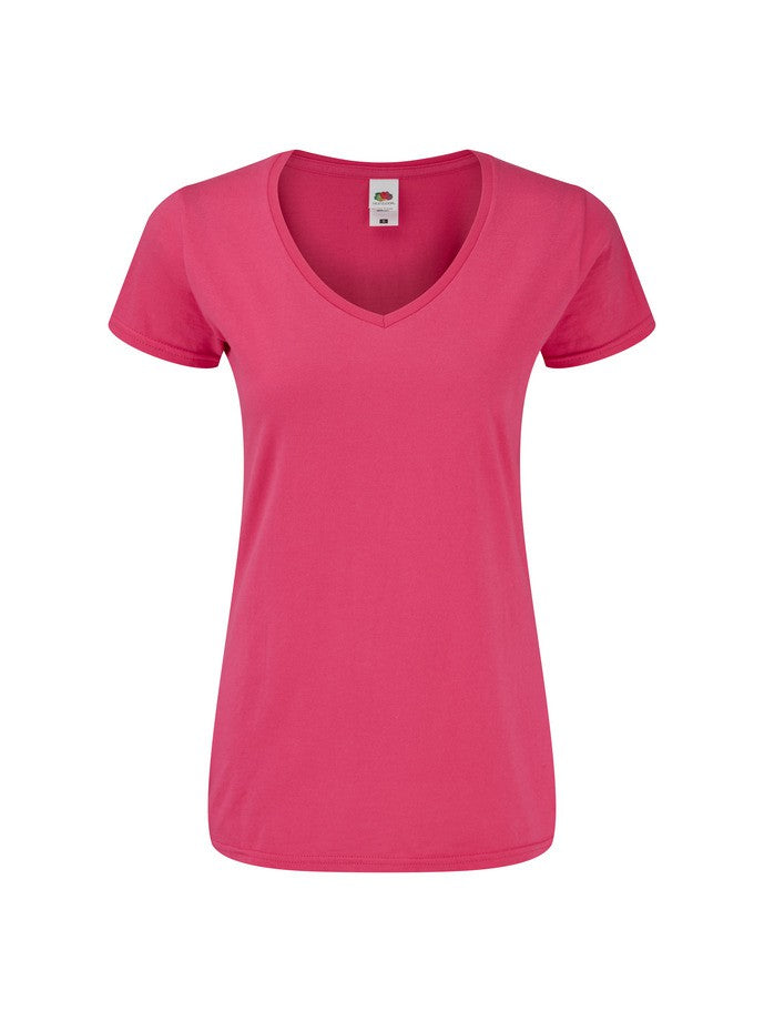 Camiseta Fruit Of The Loom Ladies Iconic 150 V-Neck T