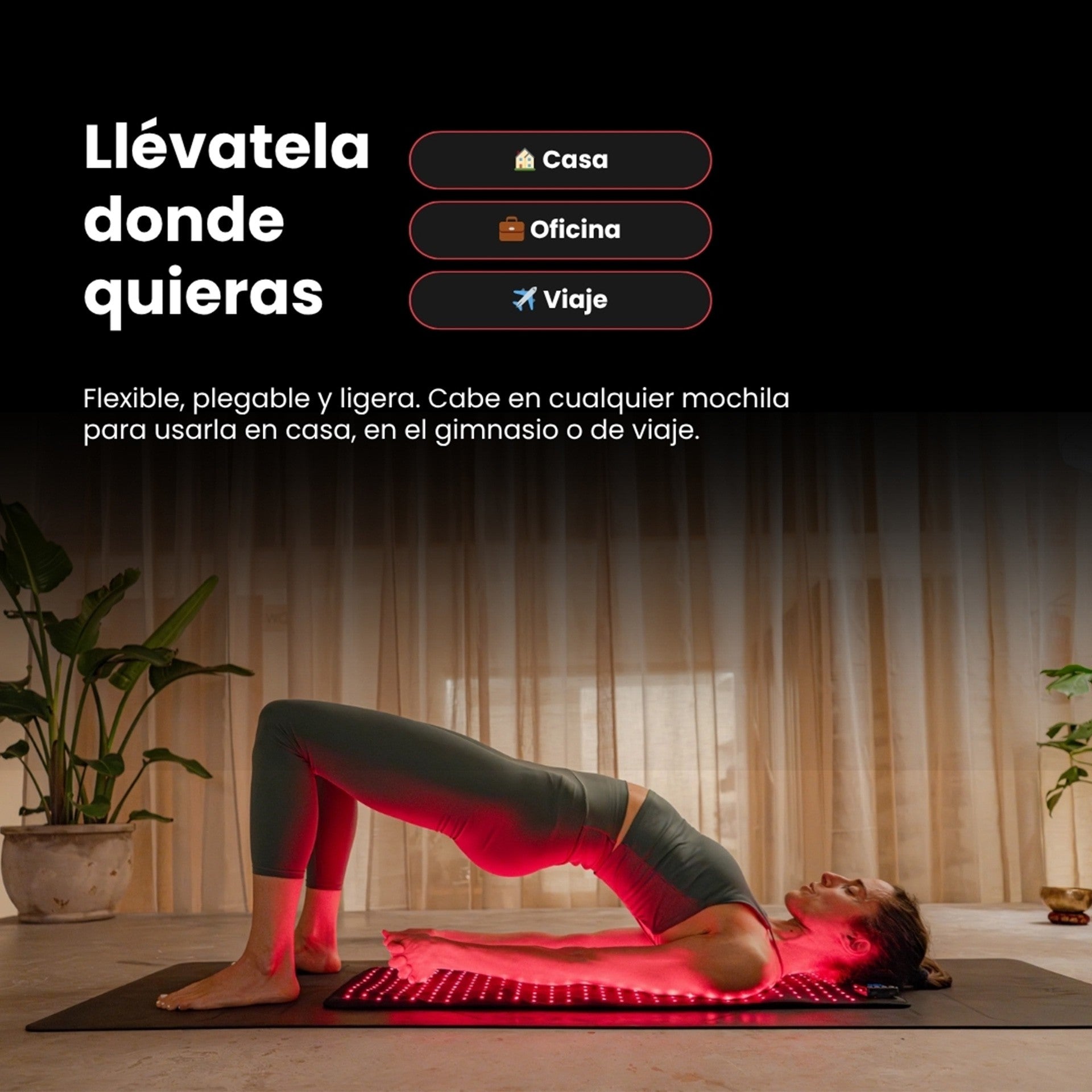 Esterilla De Luz Roja - Redinn Mat