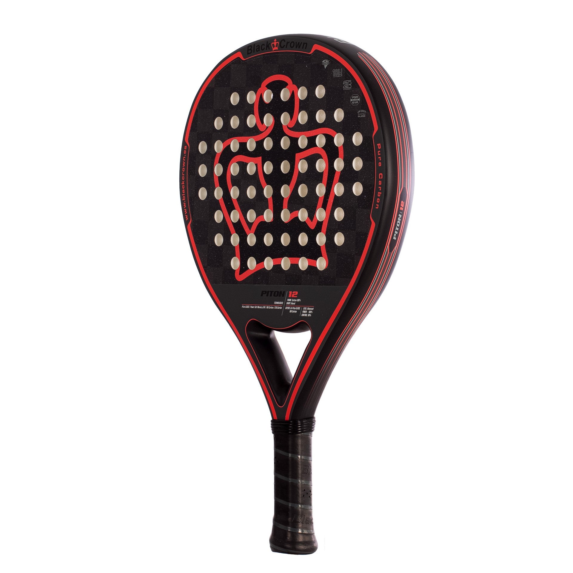Pala De Pádel Black Crown Piton 12