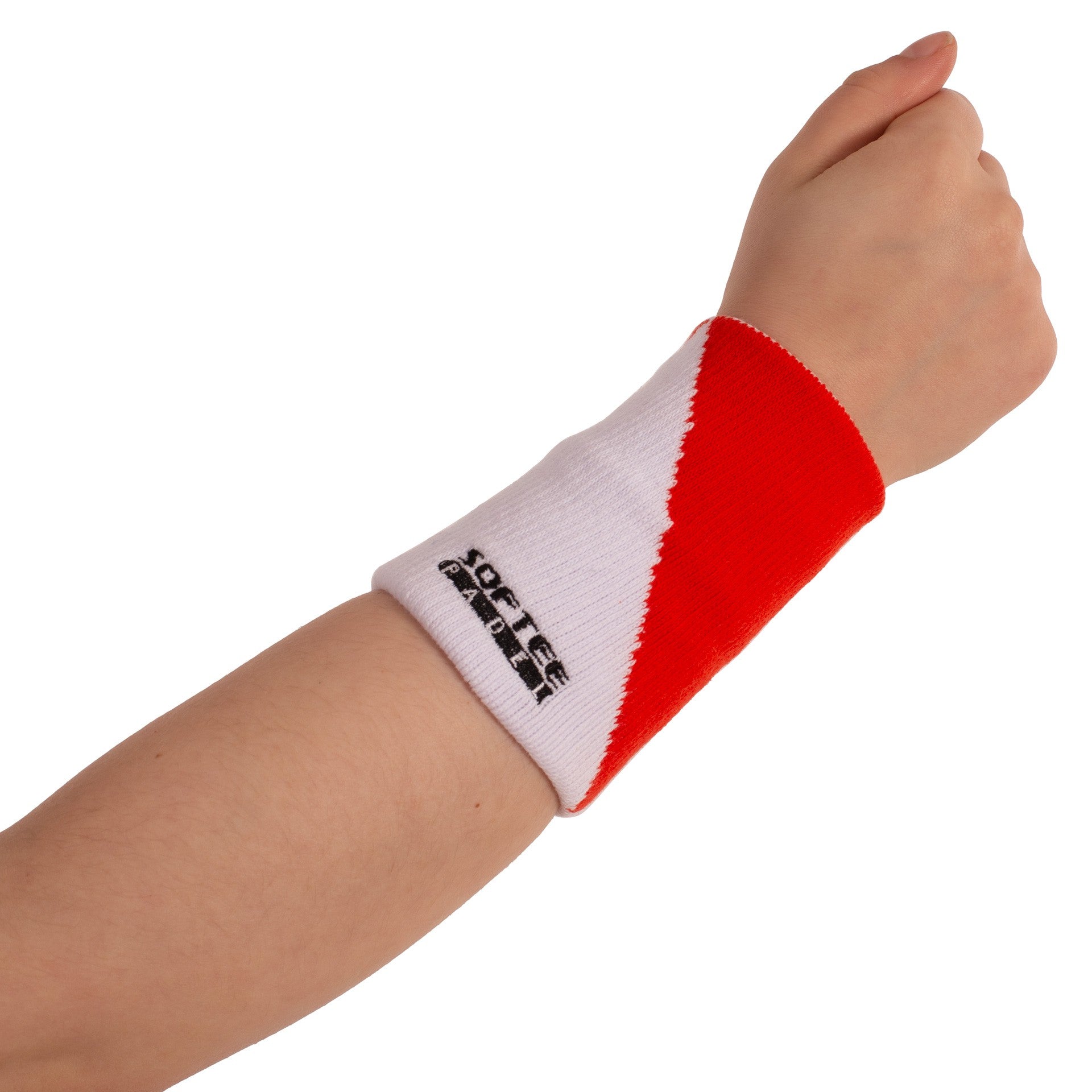 Muñequera Ancha Softee Padel Balance - Blanco/Rojo / Única